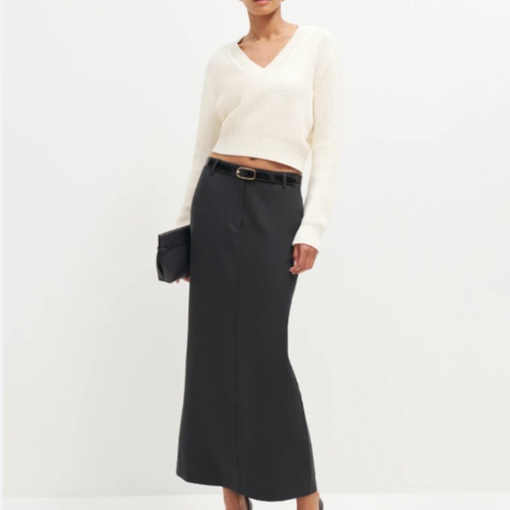Reformation Black Maxi Skirt